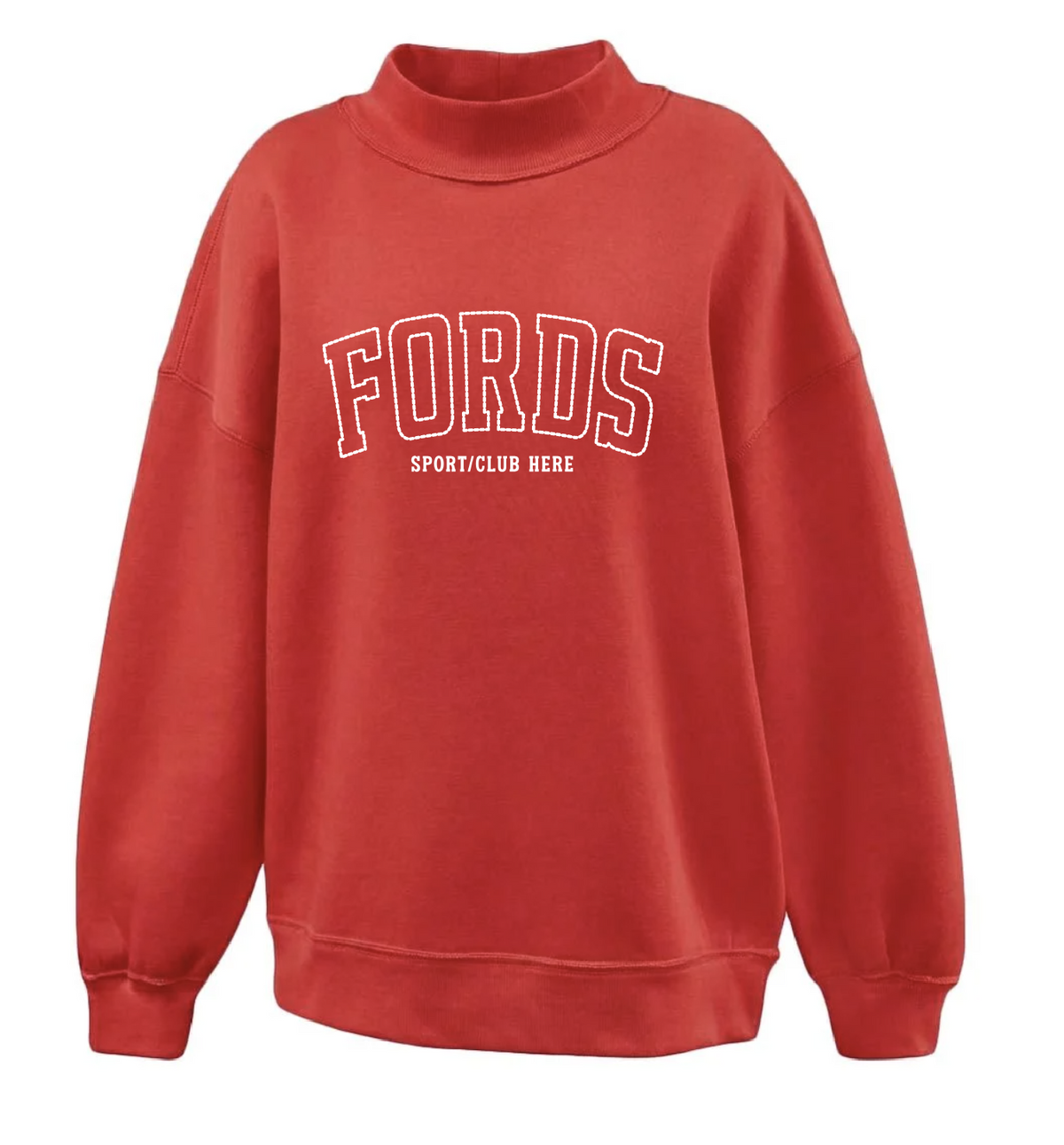 HHS XCTF LIMITED Red Embroidered Juliet Mockneck
