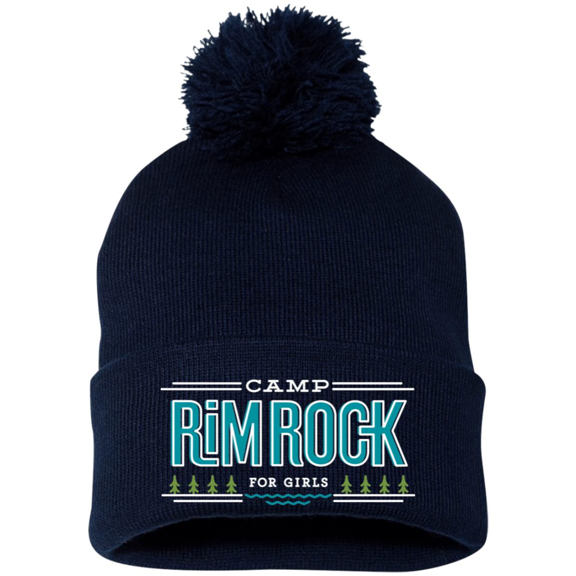 CRR Embroidered Pom Pom Knit Cap