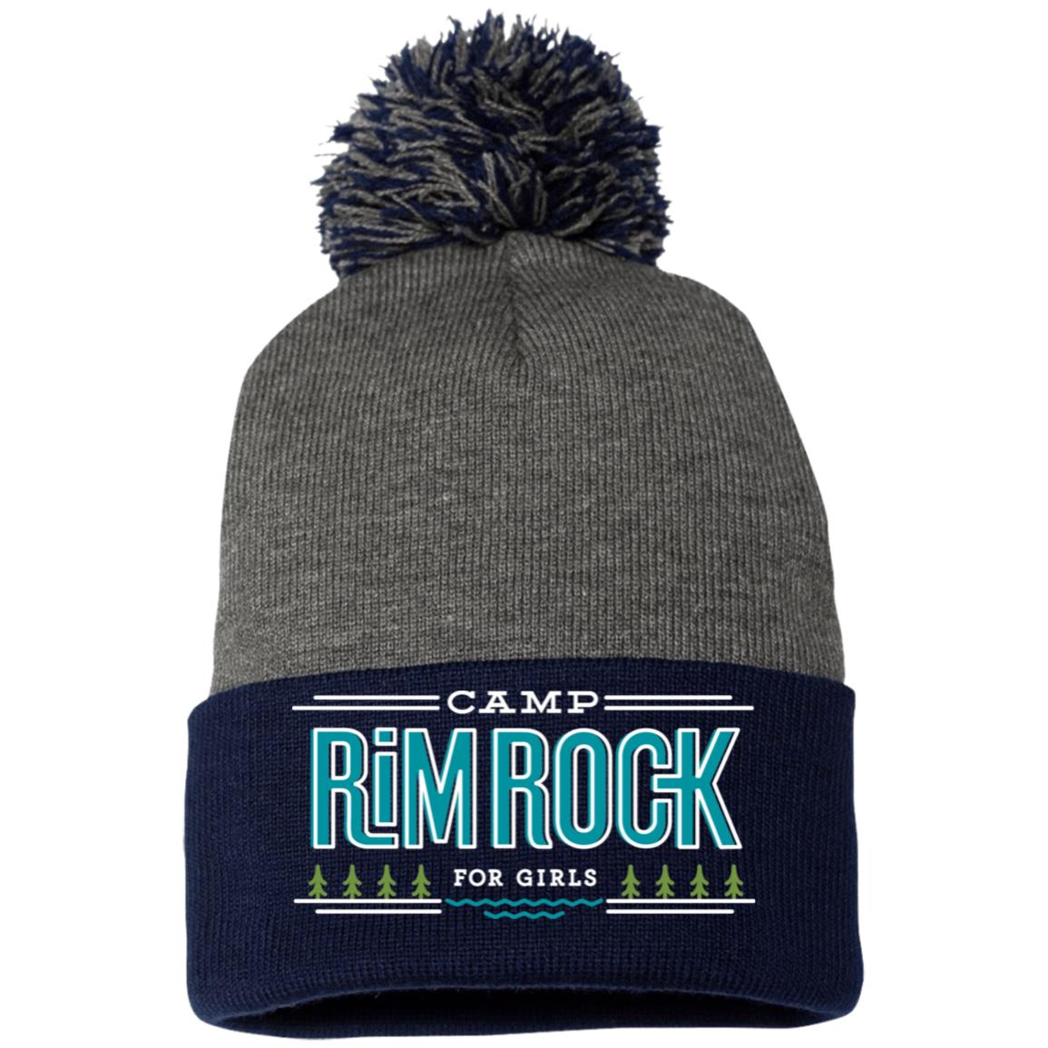 CRR Embroidered Pom Pom Knit Cap
