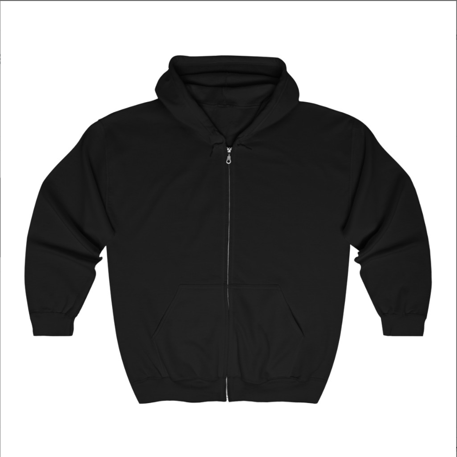 JS Gildan Heavy Blend Youth Zip Hoodie (Back is Shown. Front is Plain)