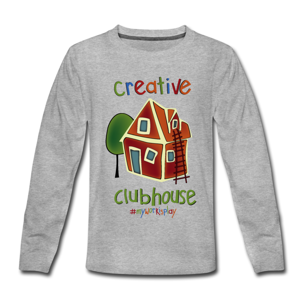Clubhouse Youth Premium Long Sleeve T-Shirt - heather gray