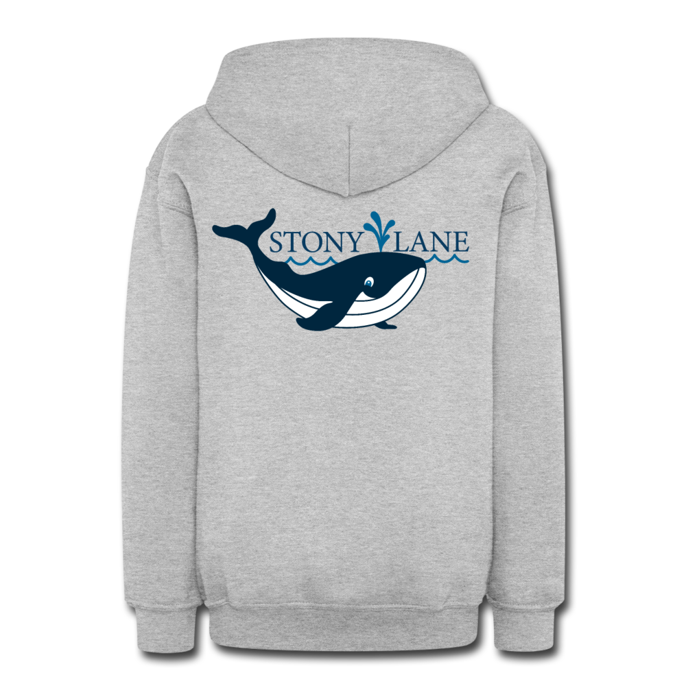 SL Heavy Blend Youth Zip Hoodie (Back of Garment Shown) - heather gray