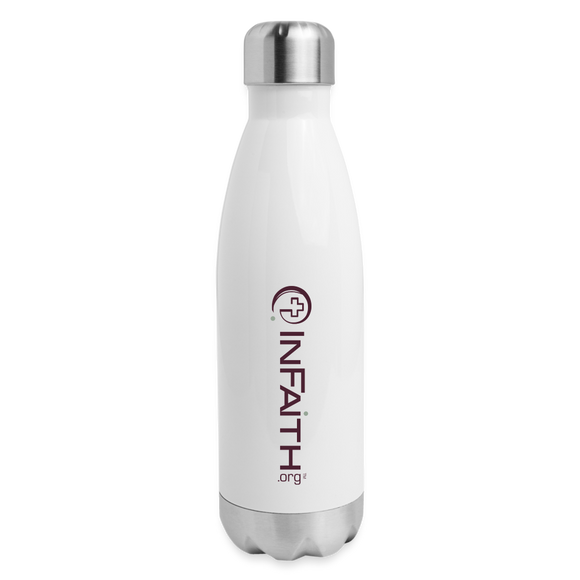 I2INF nsulated Stainless Steel Water Bottle - white