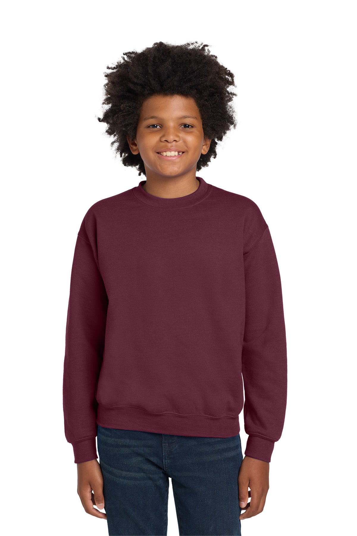 Gildan Youth Heavy Blend Crewneck Sweatshirt.  18000B