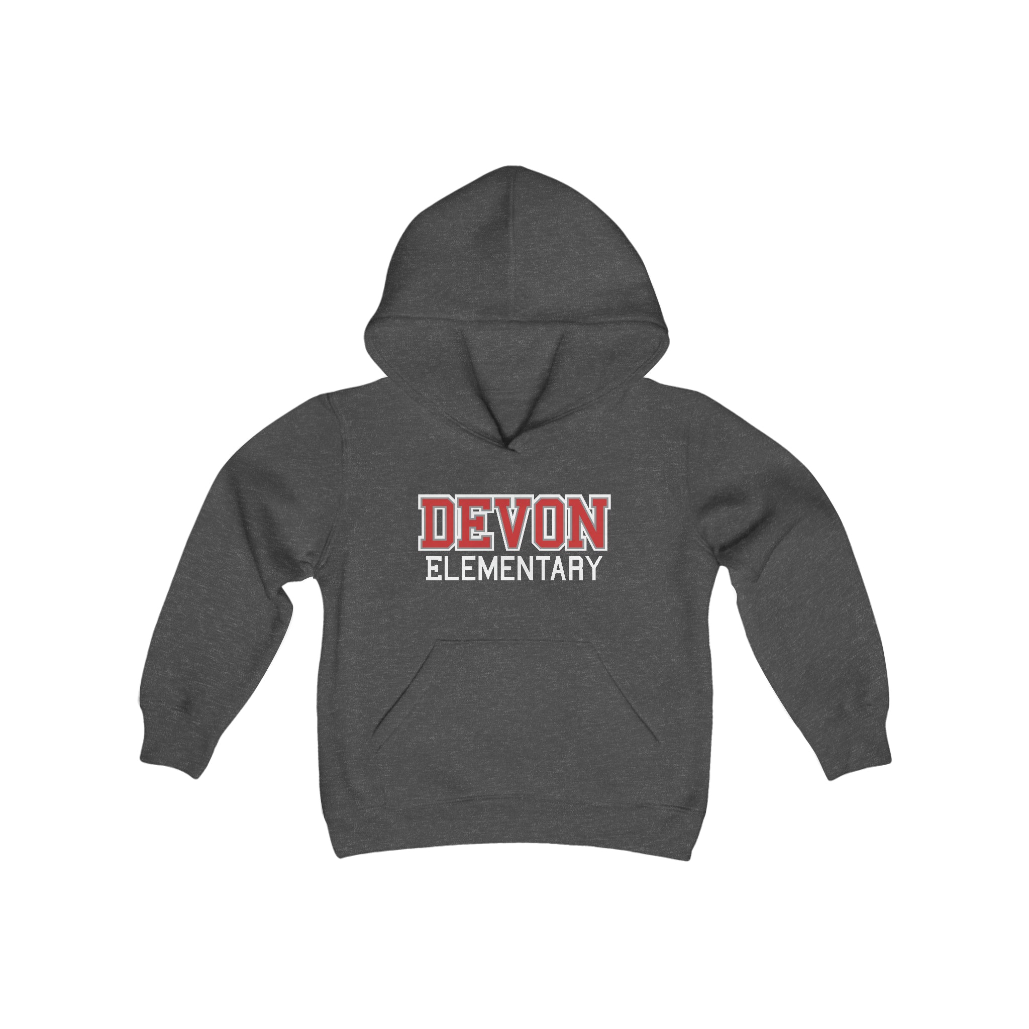 DE Collegiate Youth Heavy Blend Hooded Sweatshirt (Available in 10 Colors)