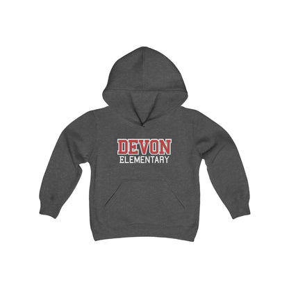 DE Collegiate Youth Heavy Blend Hooded Sweatshirt (Available in 10 Colors)