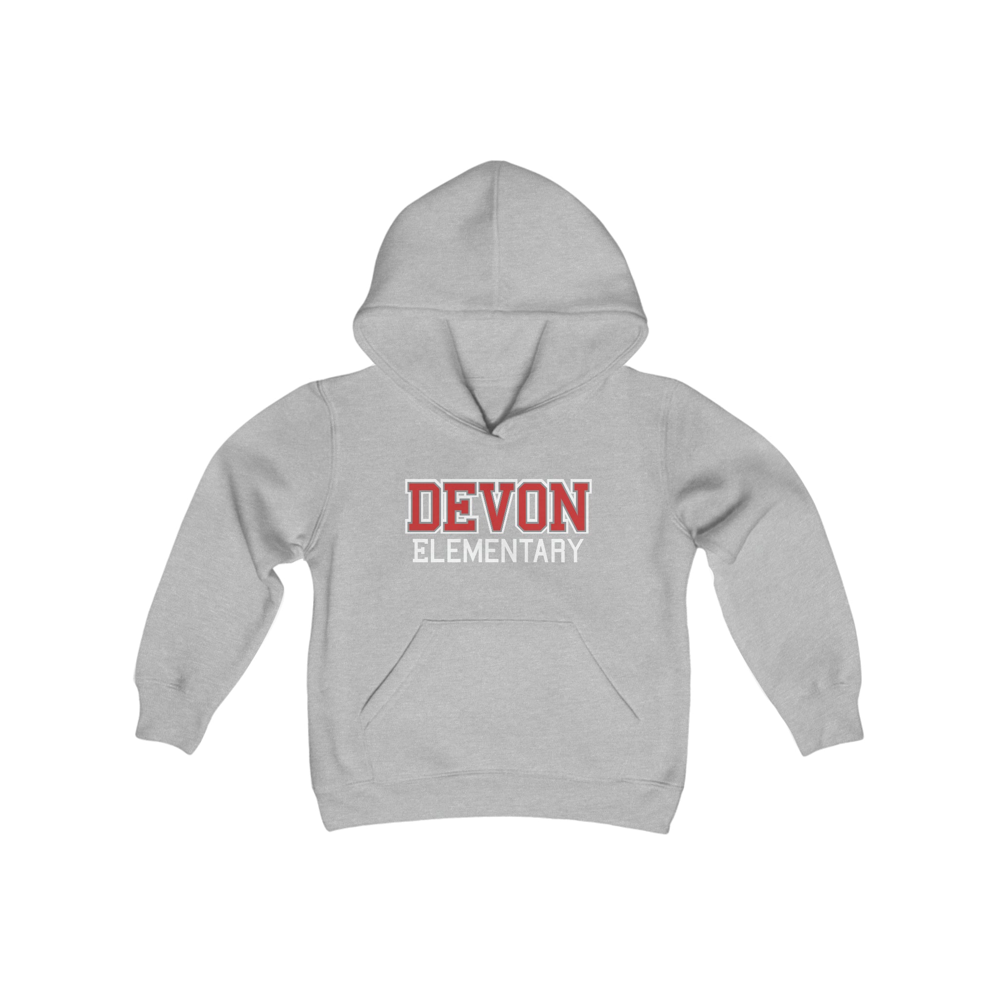 DE Collegiate Youth Heavy Blend Hooded Sweatshirt (Available in 10 Colors)