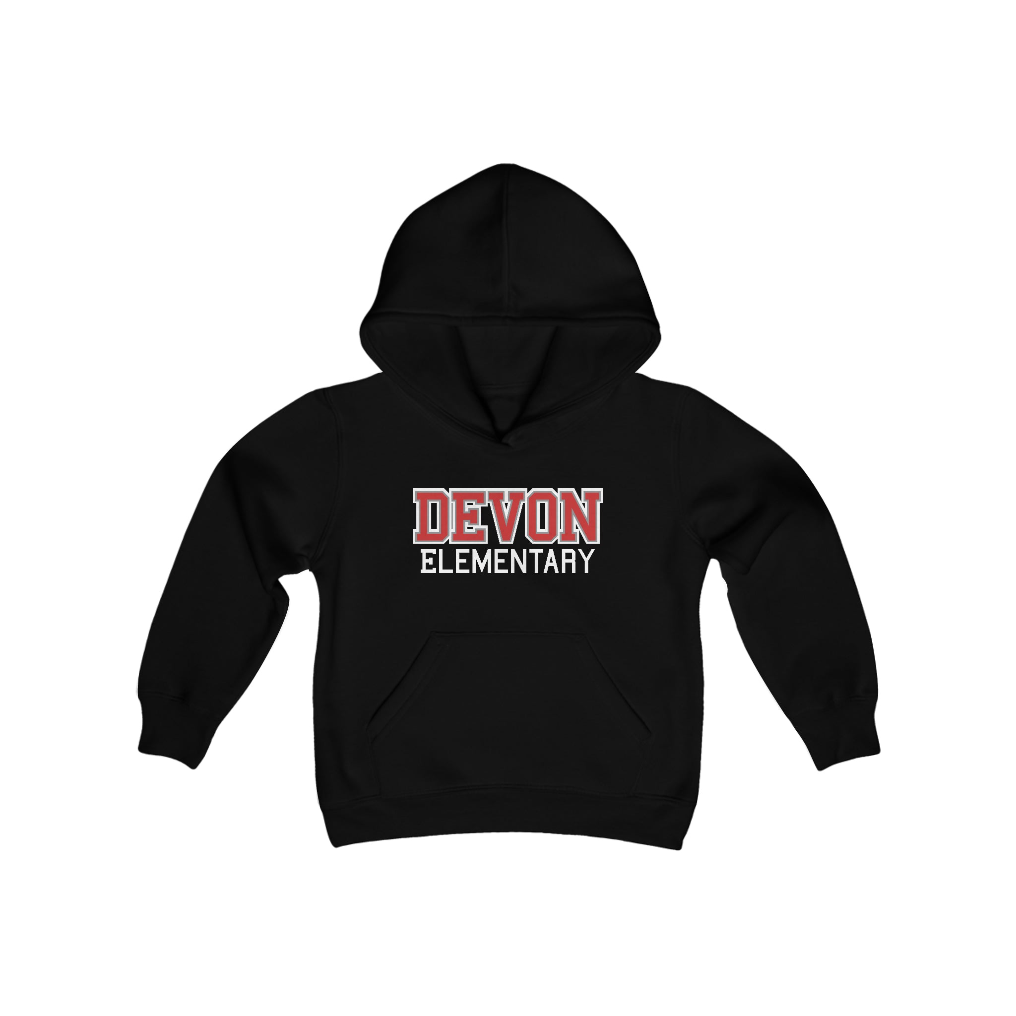 DE Collegiate Youth Heavy Blend Hooded Sweatshirt (Available in 10 Colors)