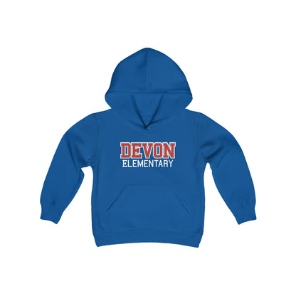 DE Collegiate Youth Heavy Blend Hooded Sweatshirt (Available in 10 Colors)