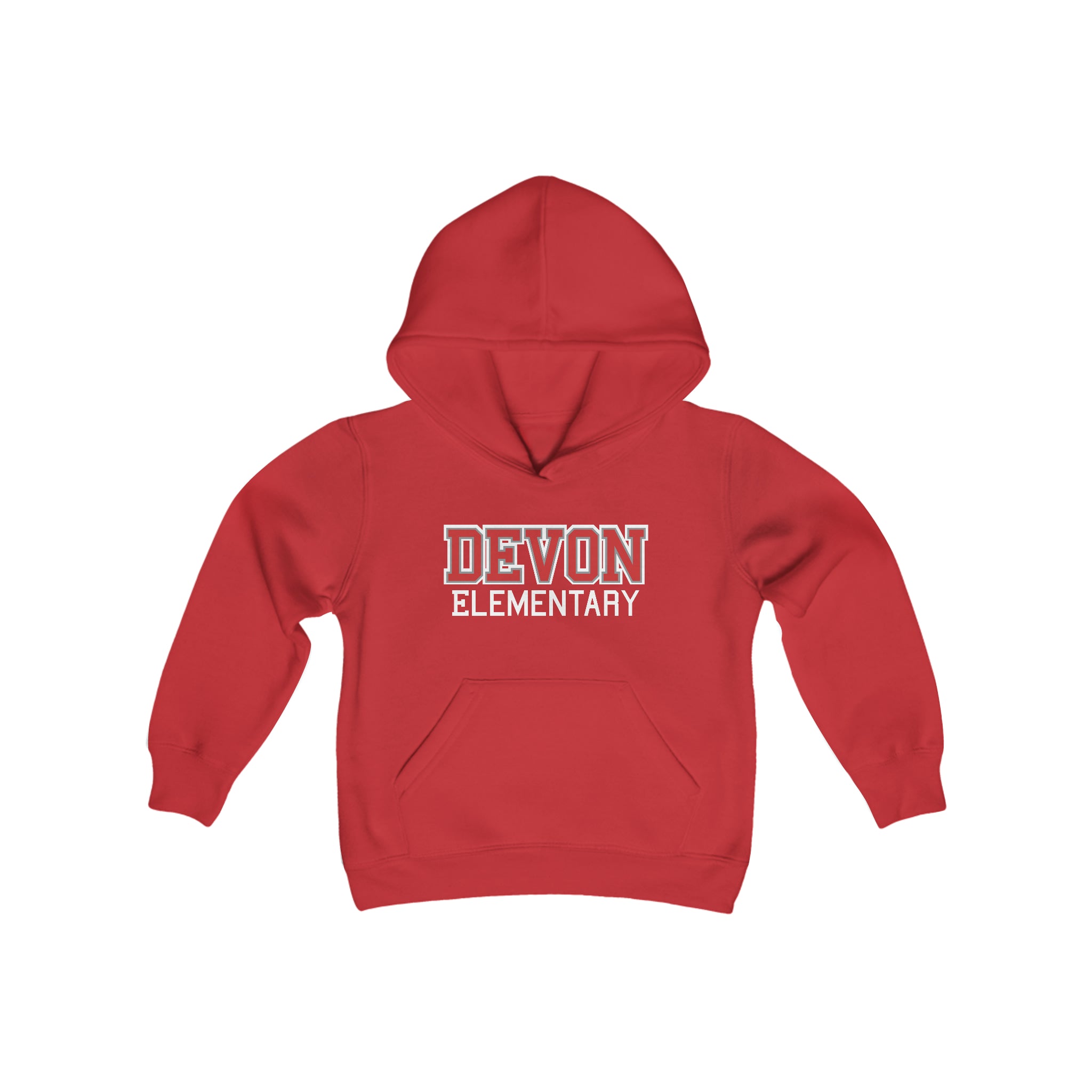 DE Collegiate Youth Heavy Blend Hooded Sweatshirt (Available in 10 Colors)