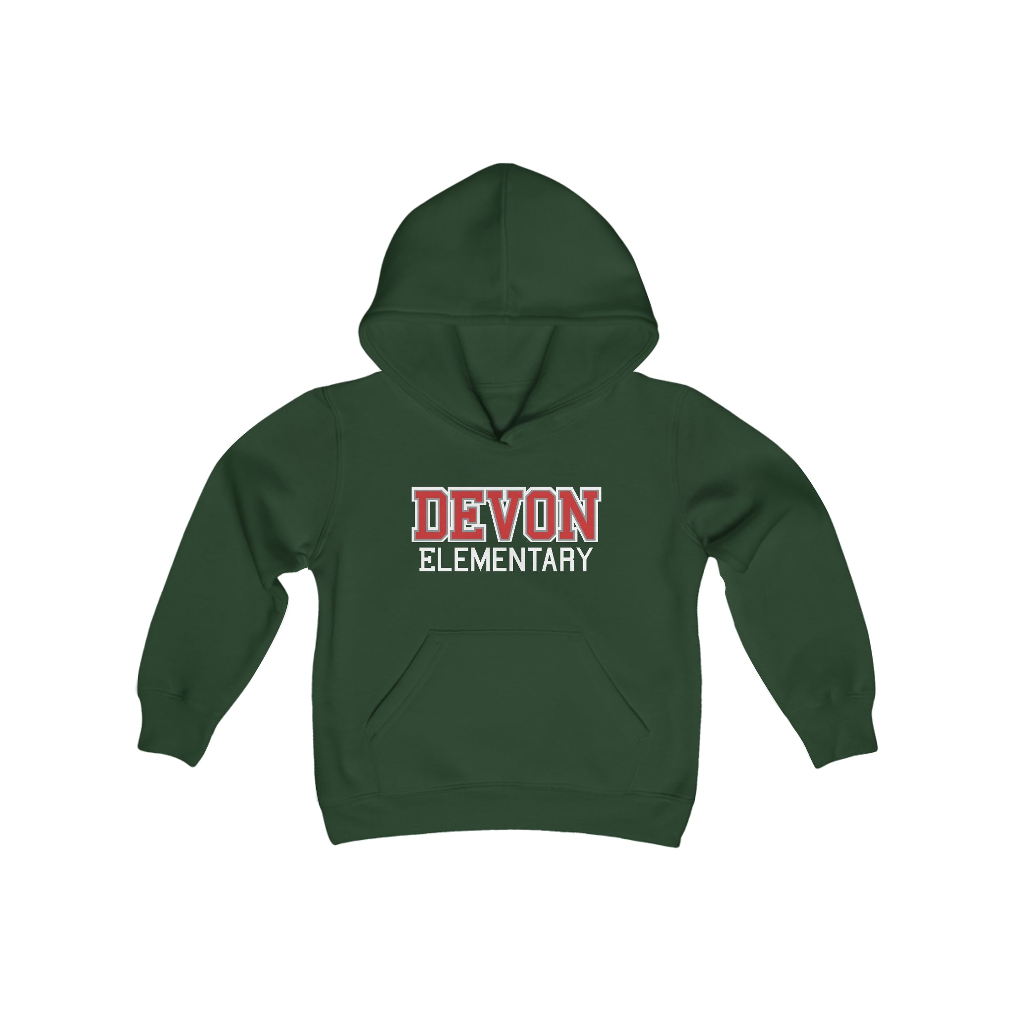 DE Collegiate Youth Heavy Blend Hooded Sweatshirt (Available in 10 Colors)
