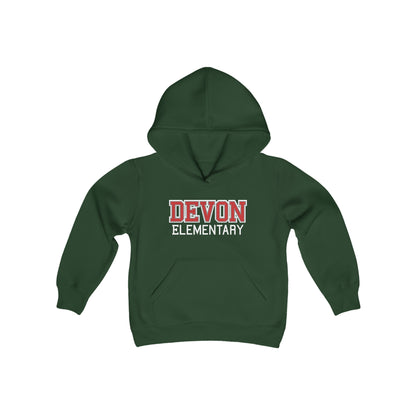 DE Collegiate Youth Heavy Blend Hooded Sweatshirt (Available in 10 Colors)