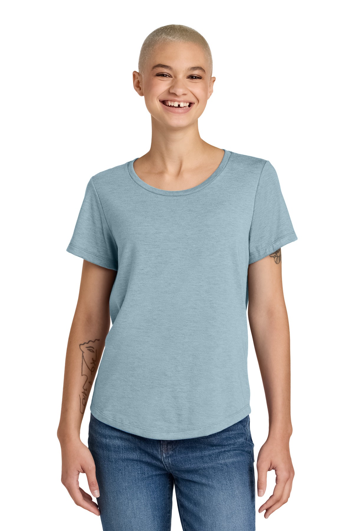 Allmade Women's Relaxed Tri-Blend Scoop Neck Tee AL2015