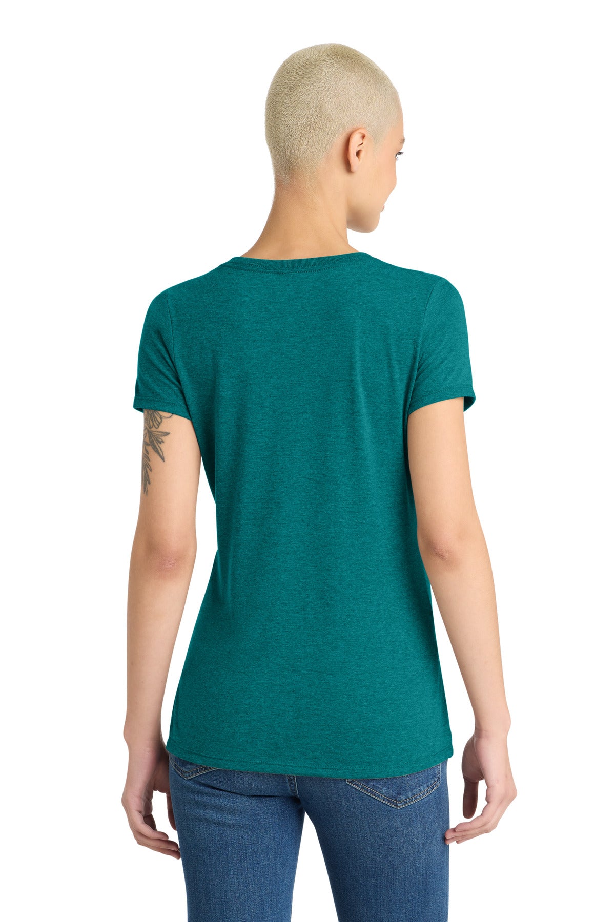District Women's Perfect Tri V-Neck Tee. DM1350L
