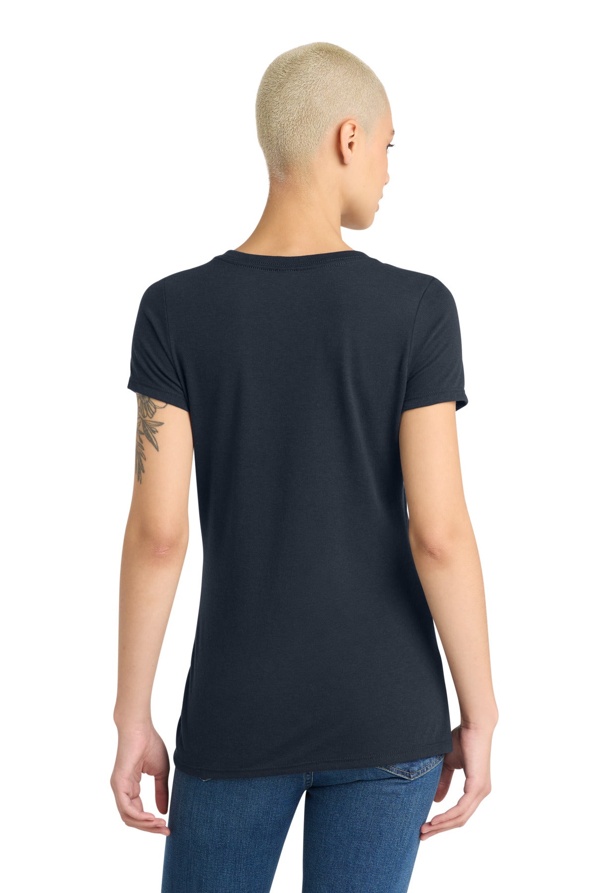 District Women's Perfect Tri V-Neck Tee. DM1350L