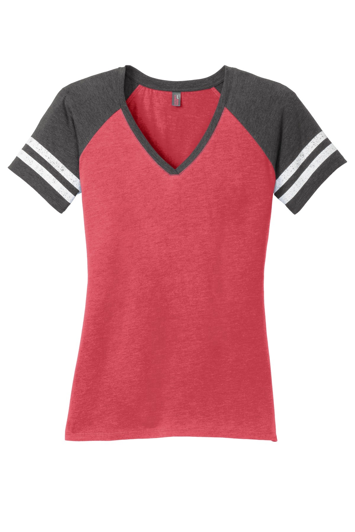 District  Women's Game V-Neck Tee. DM476