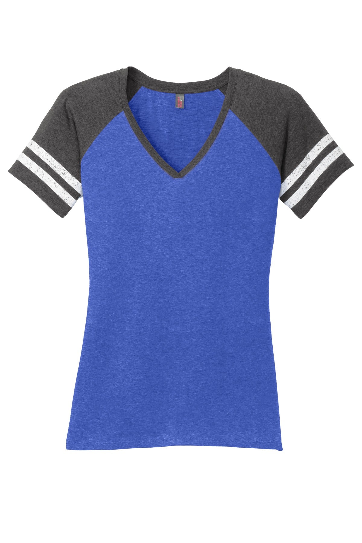 District  Women's Game V-Neck Tee. DM476