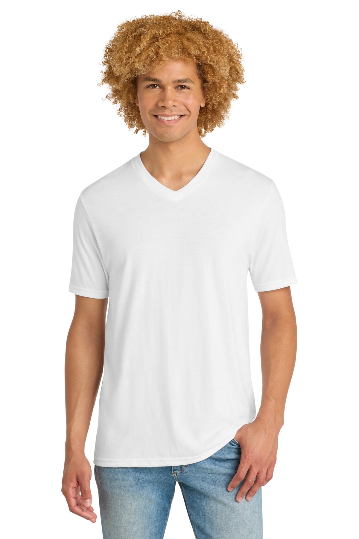 District   Perfect Tri V-Neck Tee. DT1350