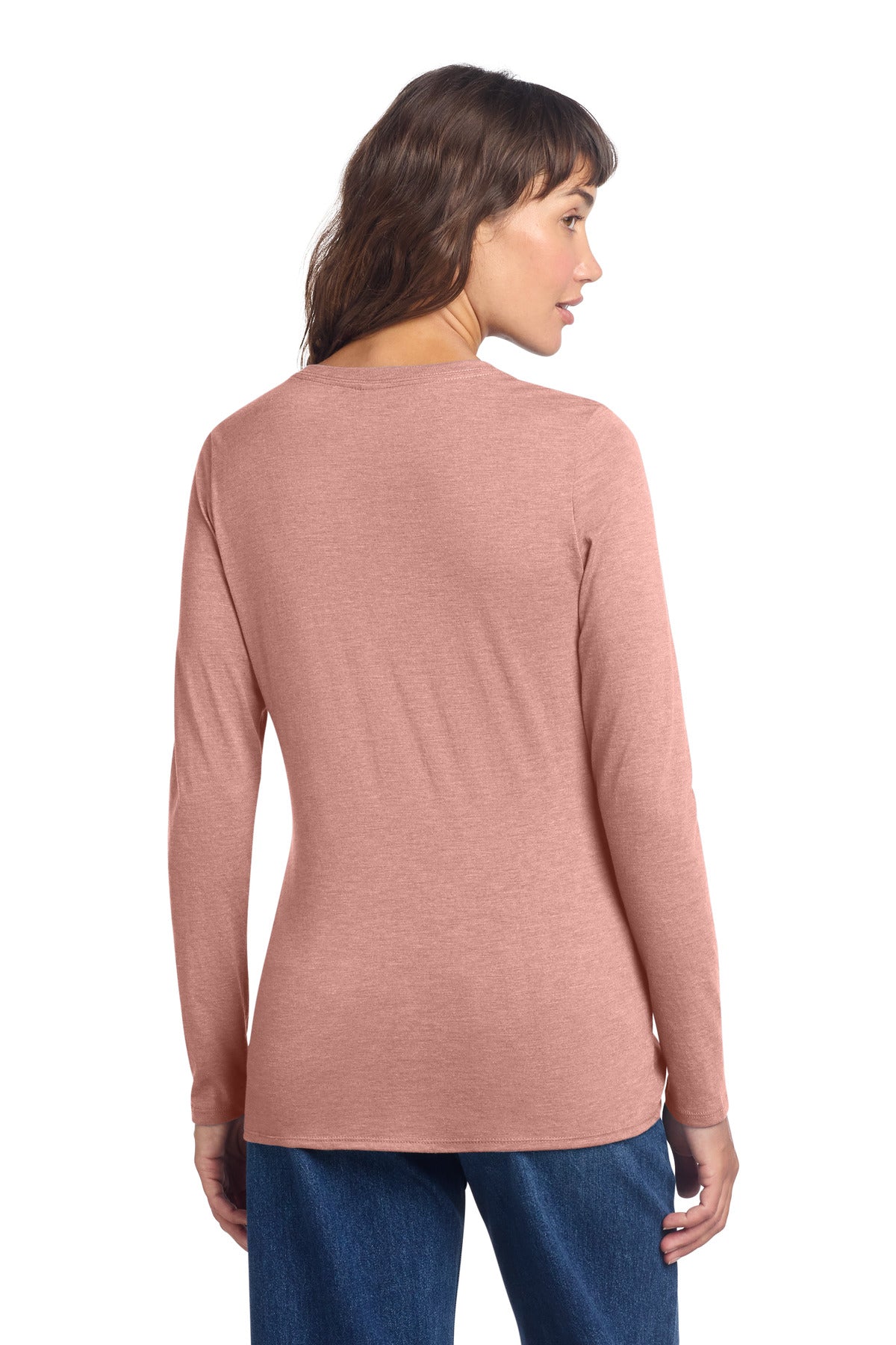 District Women's Perfect Tri Long Sleeve V-Neck Tee DT135