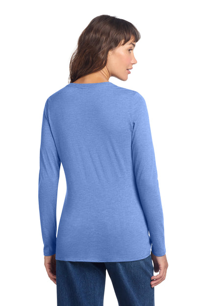 District Women's Perfect Tri Long Sleeve V-Neck Tee DT135