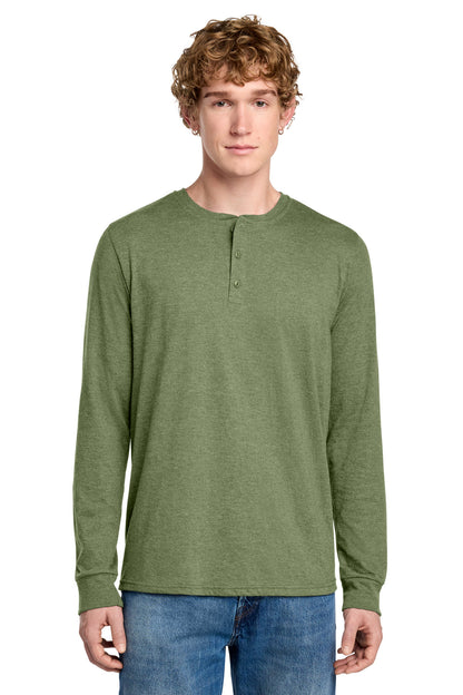 District Perfect Tri Long Sleeve Henley DT145