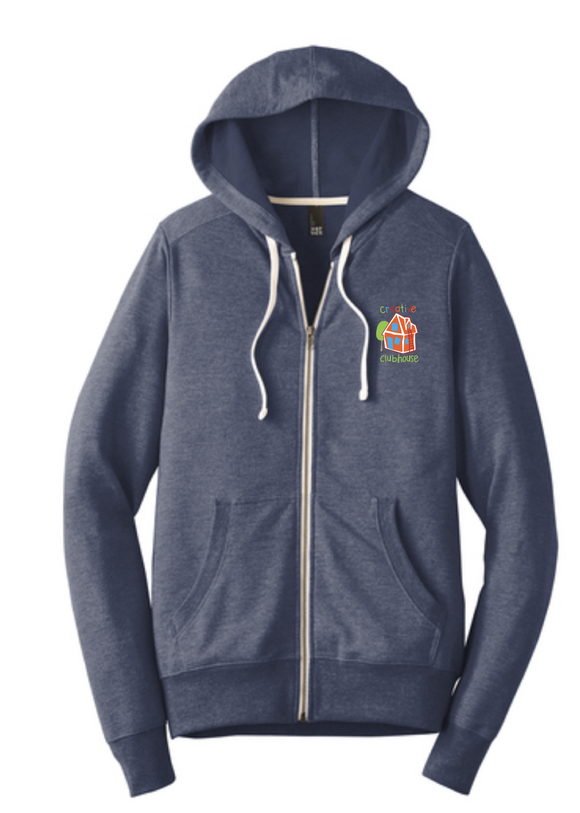 District Full Zip Adult Embroidered Hoodie (Available in 2 Colors)