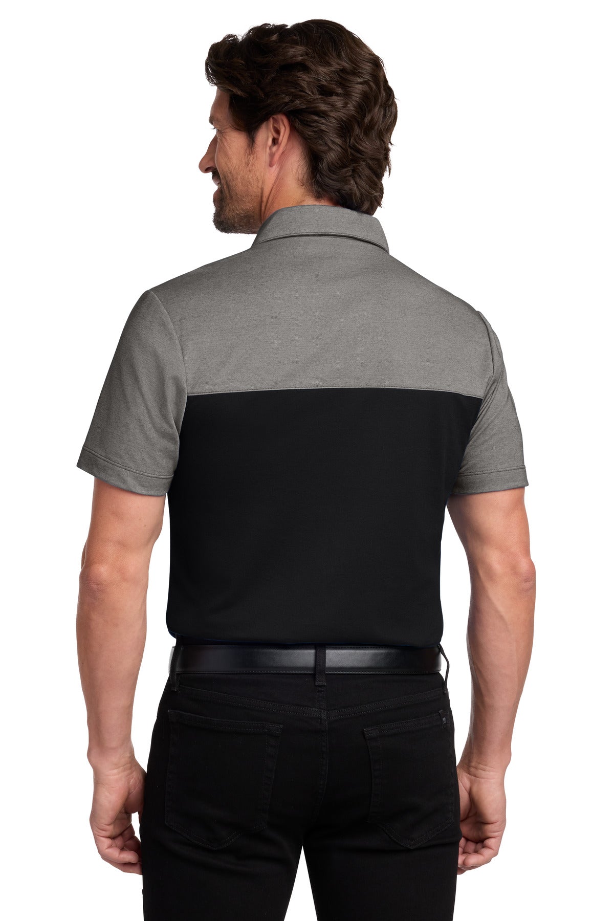 Port Authority Fine Pique Blend Blocked Polo K831