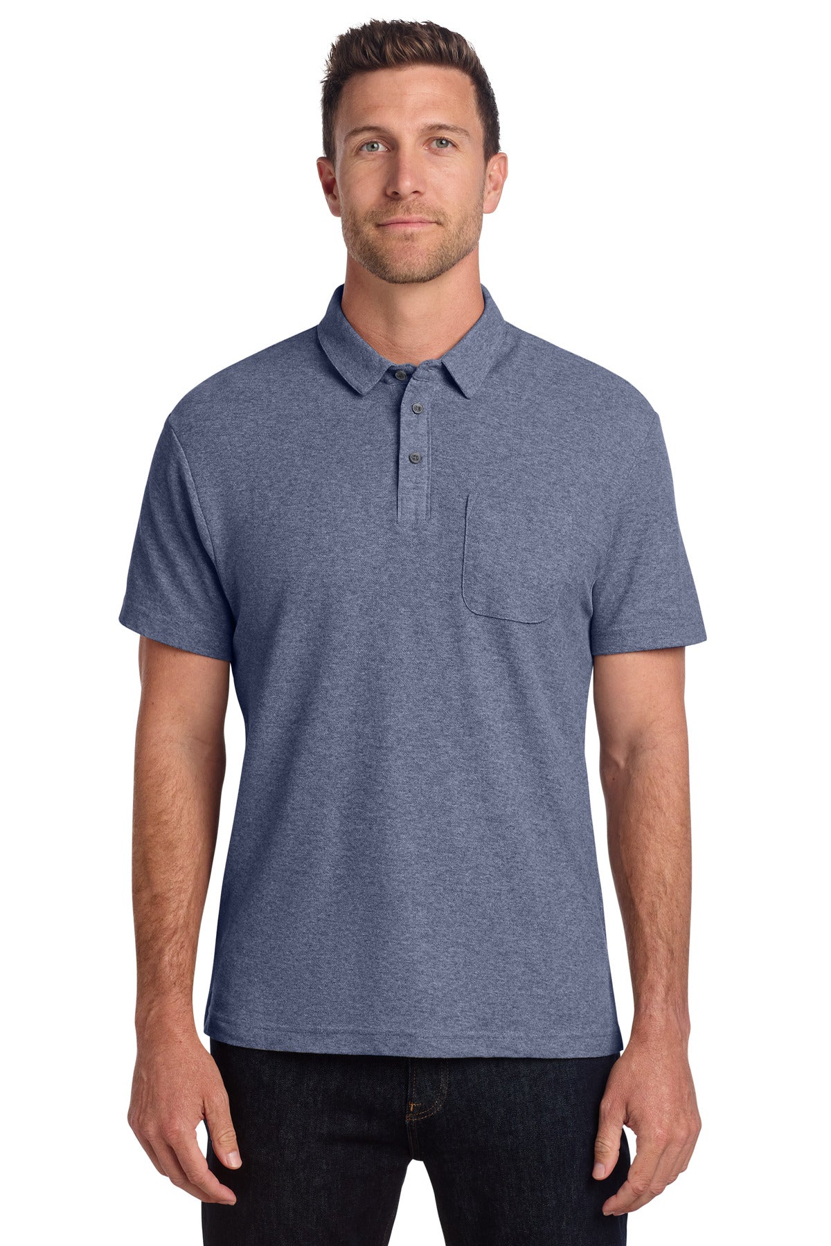 Port Authority C-FREE Cotton Blend Pique Pocket Polo K868