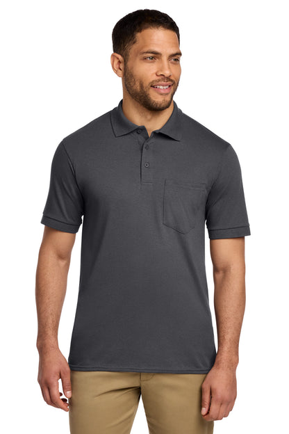 Port & Co Core Blend Jersey Knit Pocket Polo. KP55P