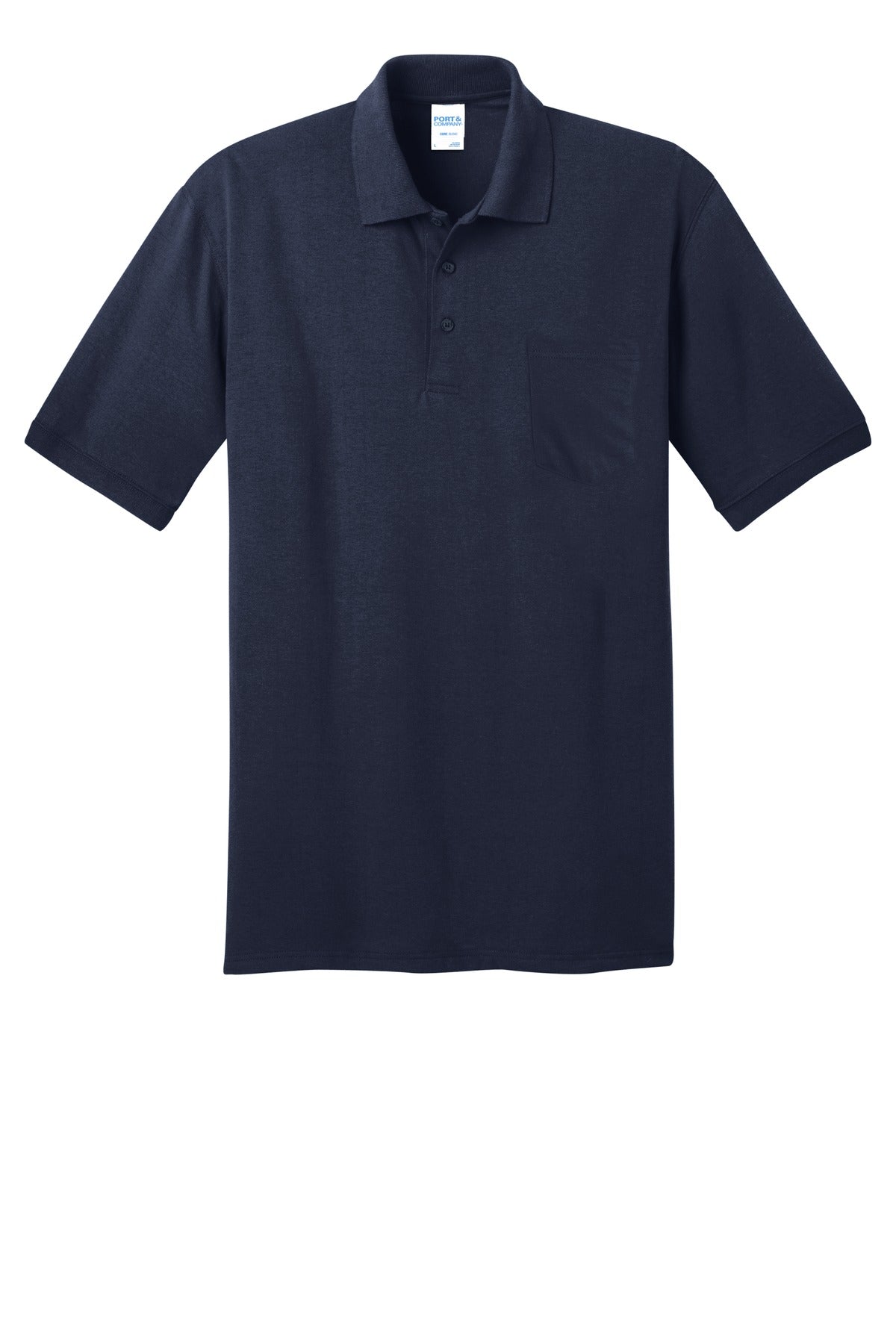 Port & Co Core Blend Jersey Knit Pocket Polo. KP55P