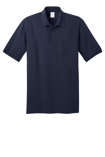 Port & Co Core Blend Jersey Knit Pocket Polo. KP55P