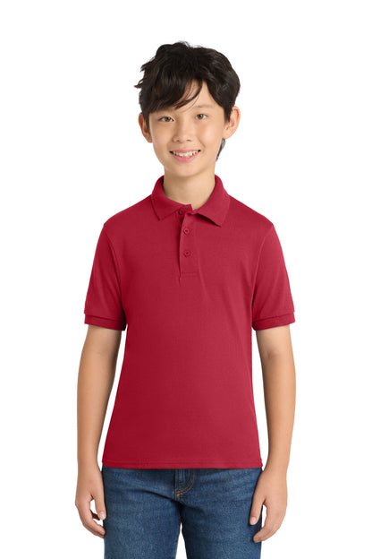 Port & Co Youth Core Blend Jersey Knit Polo. KP55Y