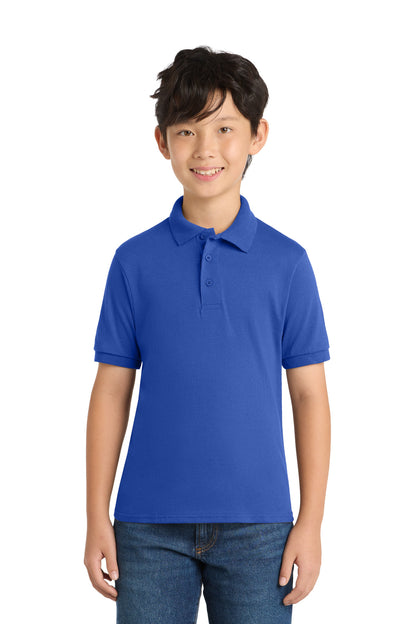 Port & Co Youth Core Blend Jersey Knit Polo. KP55Y