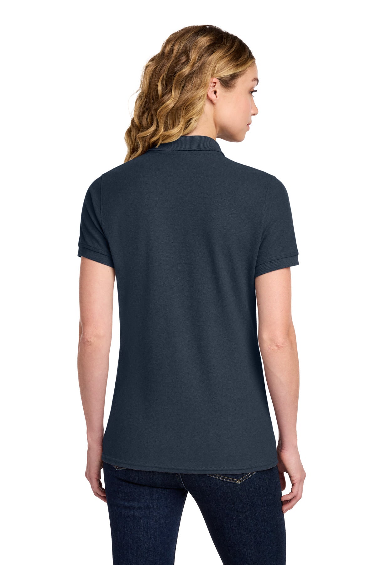 Port & Co Women's Core Blend Pique Polo. LKP155
