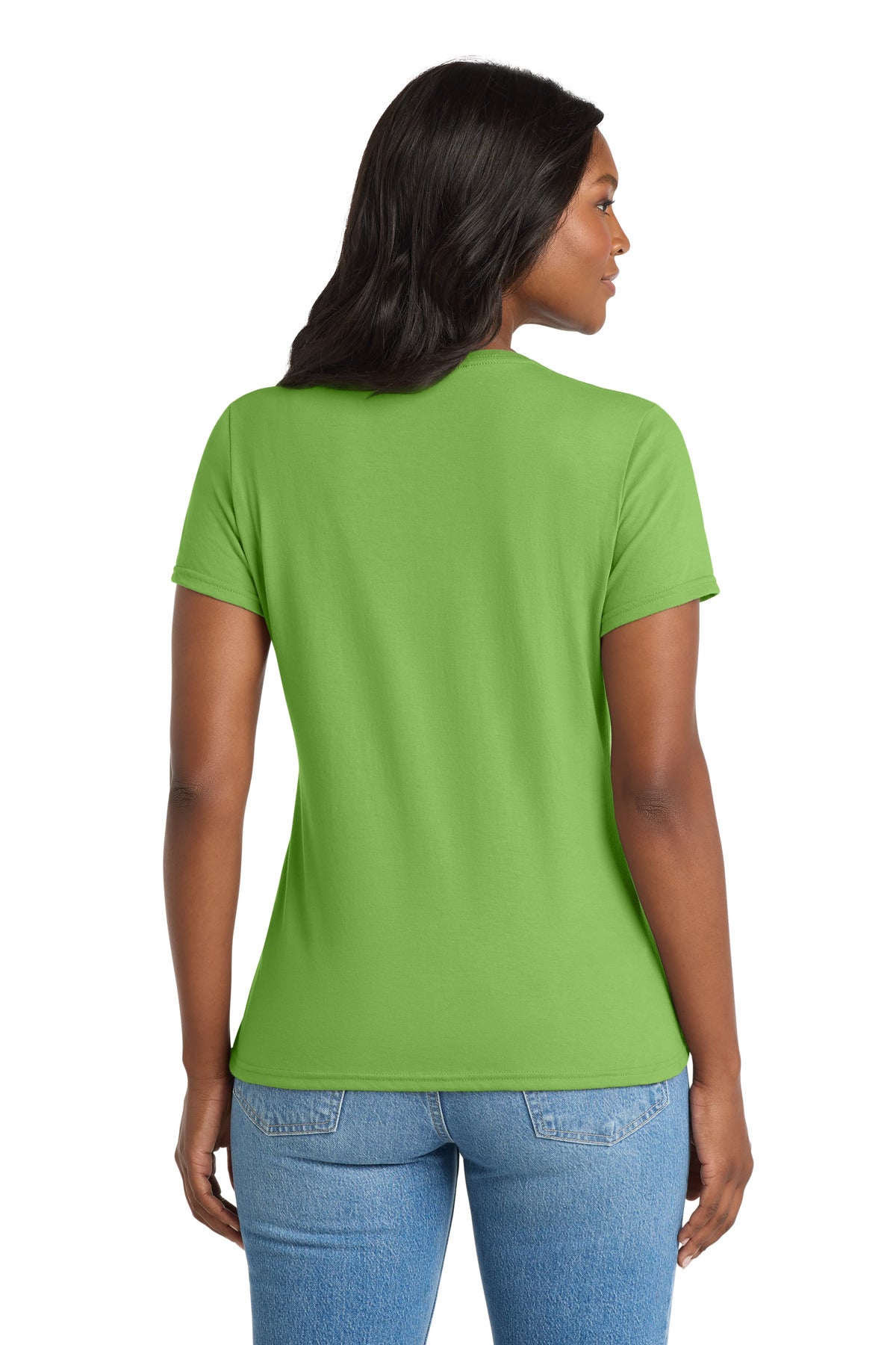 Port & Co Women's Performance Blend V-Neck Tee. LPC381V