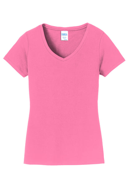 Port & Co Women's Fan Favorite V-Neck Tee. LPC450V