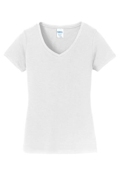 Port & Co Women's Fan Favorite V-Neck Tee. LPC450V