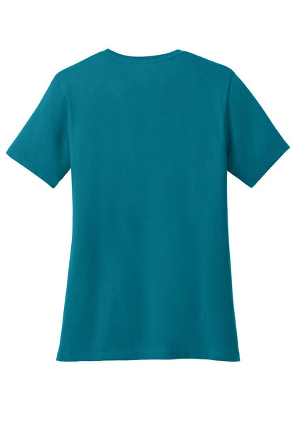 Port & Co Women's Core Cotton V-Neck Tee. LPC54V