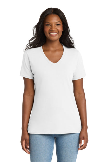 Port & Co Women's Core Cotton V-Neck Tee. LPC54V