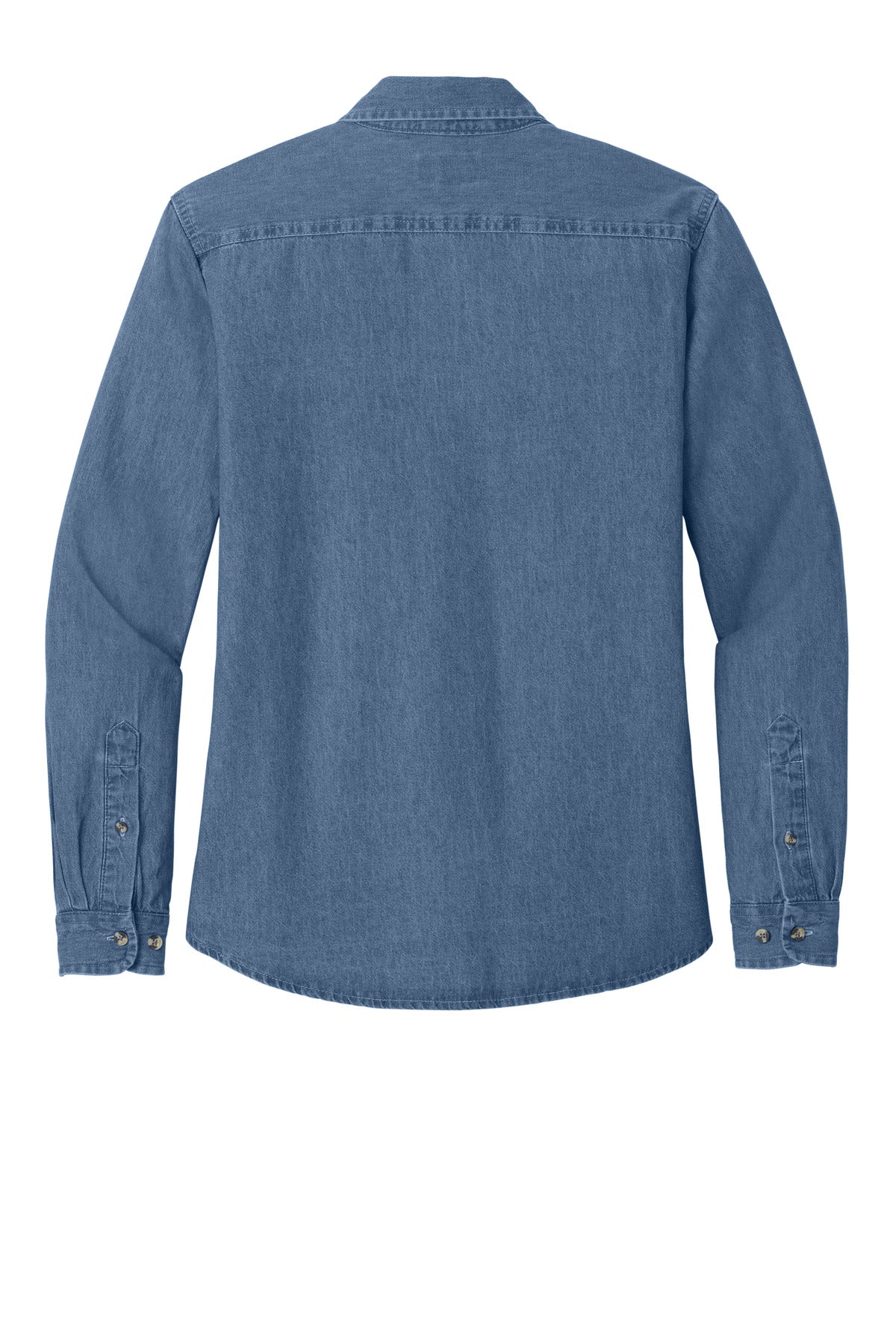 Port & Co Women's Long Sleeve Value Denim Shirt.  LSP10