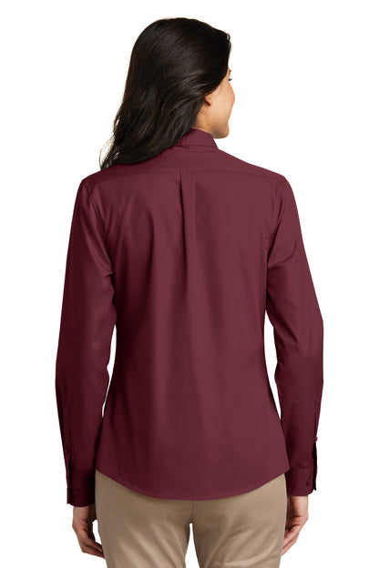 Port Authority Women's Long Sleeve Carefree Poplin Shirt. LW100