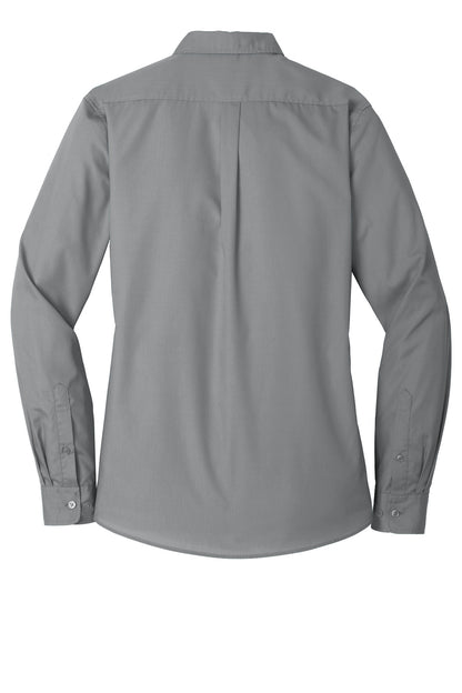 Port Authority Women's Long Sleeve Carefree Poplin Shirt. LW100