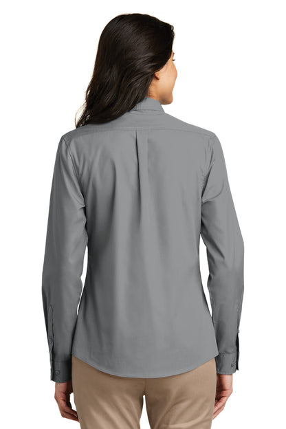 Port Authority Women's Long Sleeve Carefree Poplin Shirt. LW100