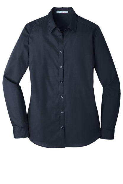 Port Authority Women's Long Sleeve Carefree Poplin Shirt. LW100