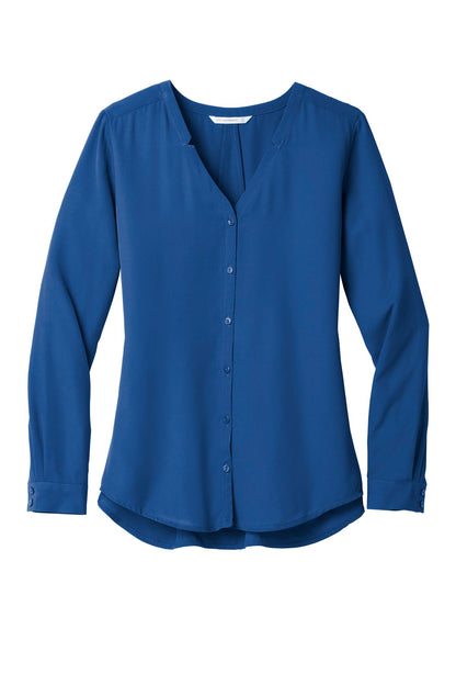 Port Authority Women's Long Sleeve Button-Front Blouse. LW700
