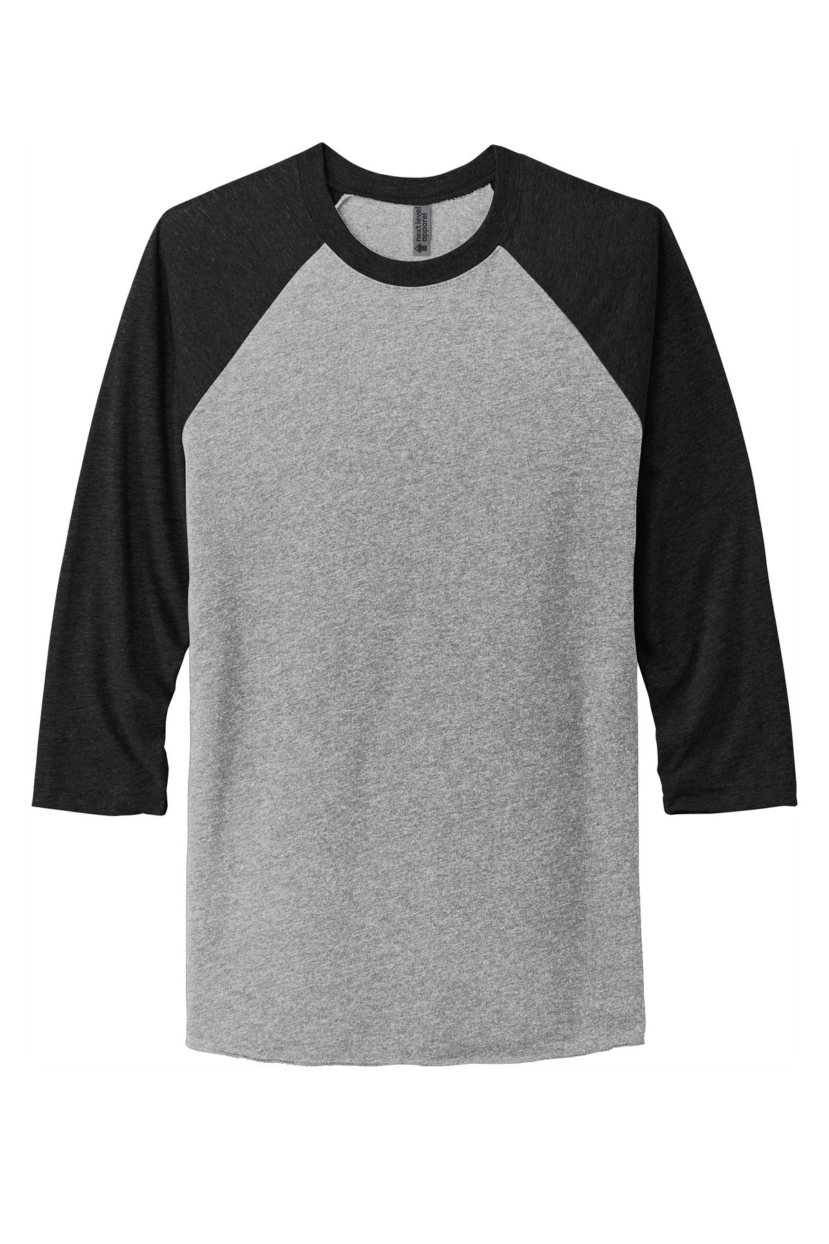 Next Level Apparel   Adult Tri-Blend 3/4-Sleeve Raglan Tee. NL6051