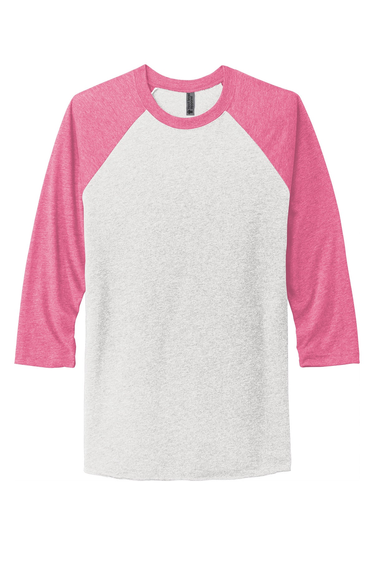 Next Level Apparel   Adult Tri-Blend 3/4-Sleeve Raglan Tee. NL6051
