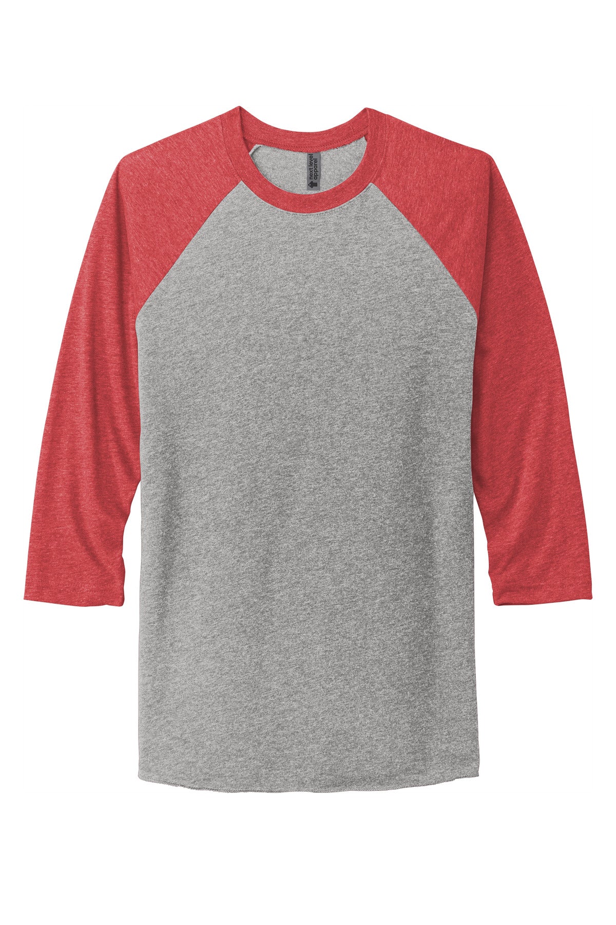 Next Level Apparel   Adult Tri-Blend 3/4-Sleeve Raglan Tee. NL6051