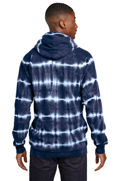 Port & Co Allover Stripe Tie-Dye Fleece PC143