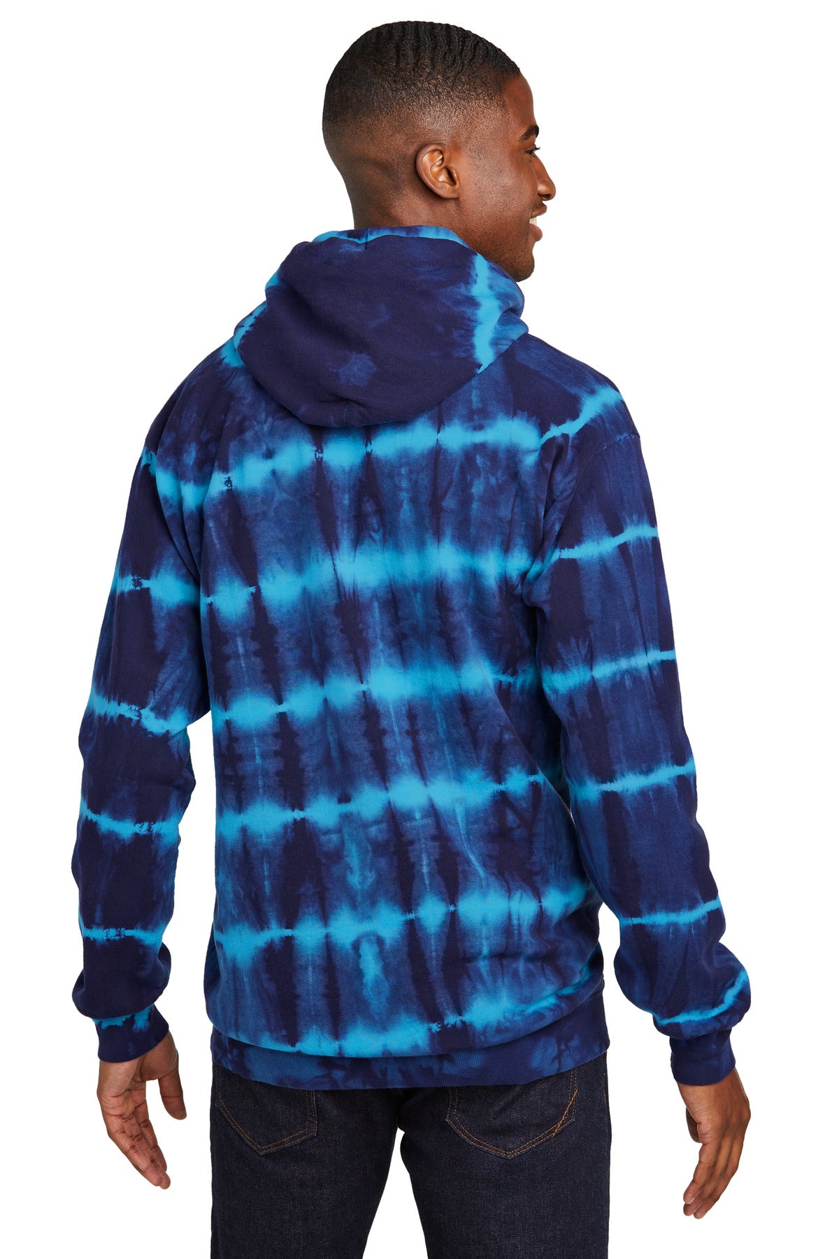 Port & Co Allover Stripe Tie-Dye Fleece PC143